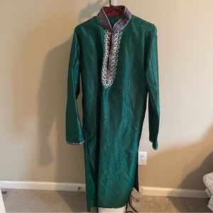 Jungle green kurta for guest at Indian wedding or Diwali